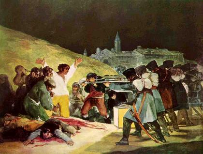 Fusilamientos del Dos de Mayo y carga de los mamelucos, Francisco de Goya y Lucientes 